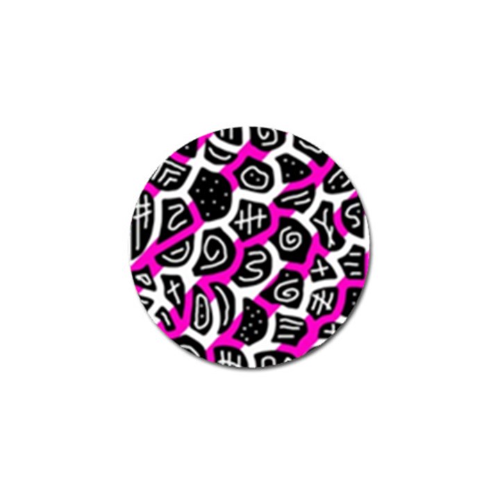 Magenta playful design Golf Ball Marker (4 pack)