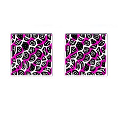 Magenta Playful Design Cufflinks (square) by Valentinaart