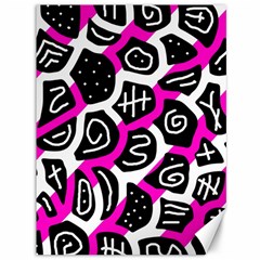 Magenta Playful Design Canvas 36  X 48   by Valentinaart