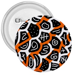 Orange Playful Design 3  Buttons by Valentinaart