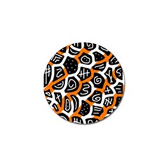 Orange Playful Design Golf Ball Marker (4 Pack) by Valentinaart