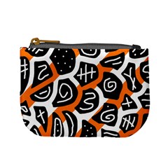 Orange Playful Design Mini Coin Purses by Valentinaart