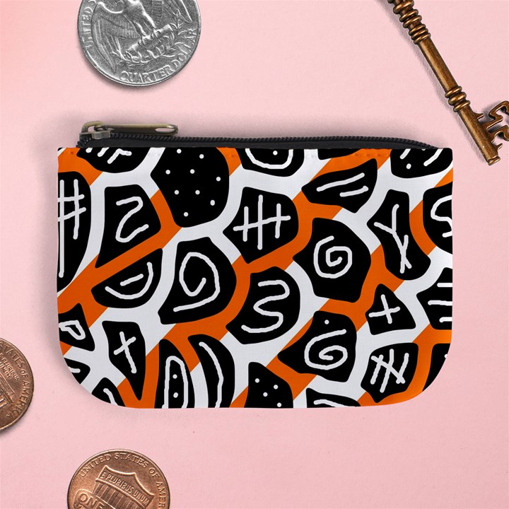 Orange playful design Mini Coin Purses