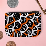 Orange playful design Mini Coin Purses Back