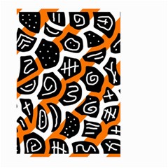 Orange Playful Design Large Garden Flag (two Sides) by Valentinaart