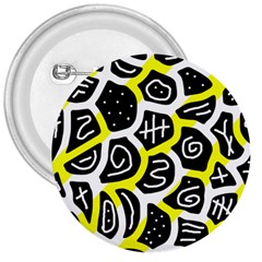 Yellow Playful Design 3  Buttons by Valentinaart