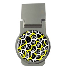 Yellow Playful Design Money Clips (round)  by Valentinaart