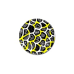 Yellow Playful Design Golf Ball Marker (4 Pack) by Valentinaart