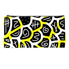 Yellow Playful Design Pencil Cases by Valentinaart