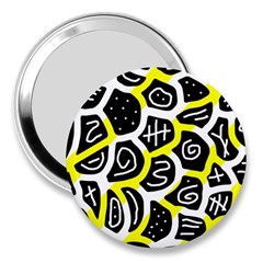 Yellow Playful Design 3  Handbag Mirrors by Valentinaart