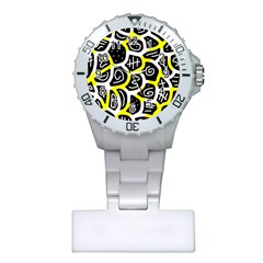 Yellow Playful Design Plastic Nurses Watch by Valentinaart