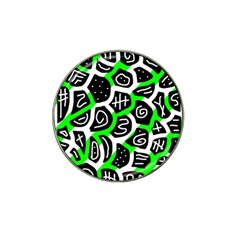 Green Playful Design Hat Clip Ball Marker (4 Pack) by Valentinaart