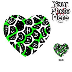 Green Playful Design Playing Cards 54 (heart) 