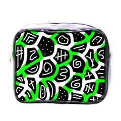 Green Playful Design Mini Toiletries Bags by Valentinaart