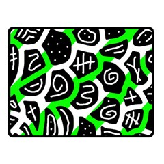 Green Playful Design Fleece Blanket (small) by Valentinaart