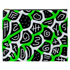 Green Playful Design Cosmetic Bag (xxxl)  by Valentinaart