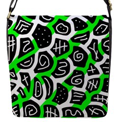 Green Playful Design Flap Messenger Bag (s) by Valentinaart