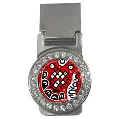 Red High Art Abstraction Money Clips (cz)  by Valentinaart