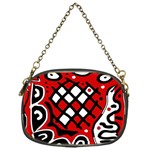 Red high art abstraction Chain Purses (One Side)  Front