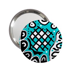 Cyan high art abstraction 2.25  Handbag Mirrors