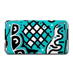 Cyan high art abstraction Medium Bar Mats 16 x8.5  Bar Mat