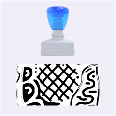 Cyan high art abstraction Rubber Stamps (Medium) 