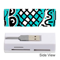 Cyan high art abstraction Memory Card Reader (Stick) 