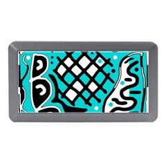 Cyan high art abstraction Memory Card Reader (Mini)