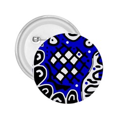 Blue High Art Abstraction 2 25  Buttons