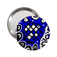 Blue High Art Abstraction 2 25  Handbag Mirrors