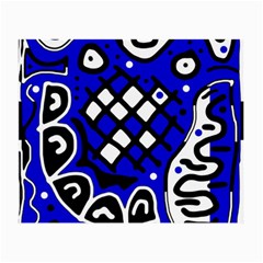 Blue High Art Abstraction Small Glasses Cloth