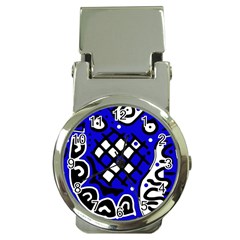 Blue High Art Abstraction Money Clip Watches