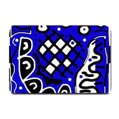 Blue High Art Abstraction Small Doormat 