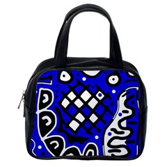 Blue High Art Abstraction Classic Handbags (one Side)