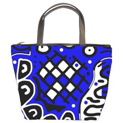 Blue High Art Abstraction Bucket Bags