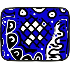 Blue High Art Abstraction Fleece Blanket (mini)