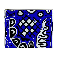 Blue High Art Abstraction Cosmetic Bag (xl)