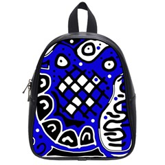 Blue High Art Abstraction School Bags (small) 