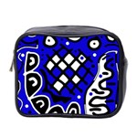 Blue high art abstraction Mini Toiletries Bag 2-Side Front