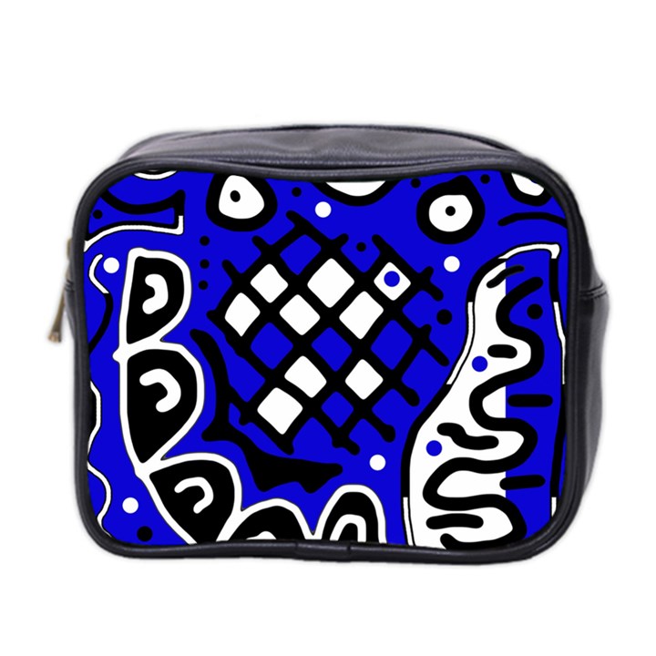 Blue high art abstraction Mini Toiletries Bag 2-Side