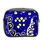 Blue high art abstraction Mini Toiletries Bag 2-Side Back