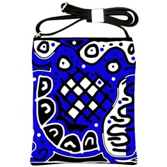 Blue High Art Abstraction Shoulder Sling Bags