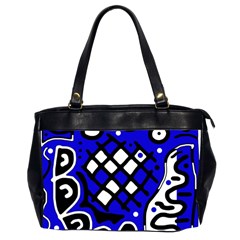 Blue High Art Abstraction Office Handbags (2 Sides) 