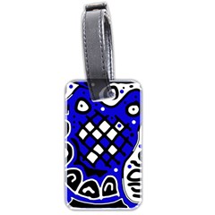 Blue High Art Abstraction Luggage Tags (two Sides)