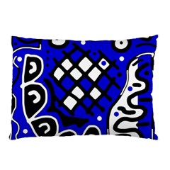 Blue High Art Abstraction Pillow Case (two Sides)