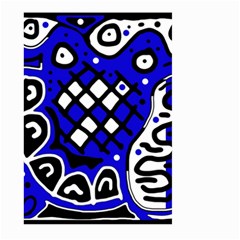 Blue High Art Abstraction Large Garden Flag (two Sides)