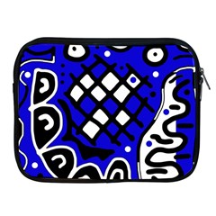 Blue High Art Abstraction Apple Ipad 2/3/4 Zipper Cases by Valentinaart