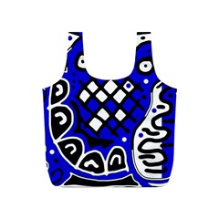 Blue High Art Abstraction Full Print Recycle Bags (s) 