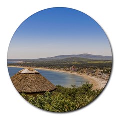 Landscape Aerial View Piriapolis Uruguay Round Mousepads by dflcprints