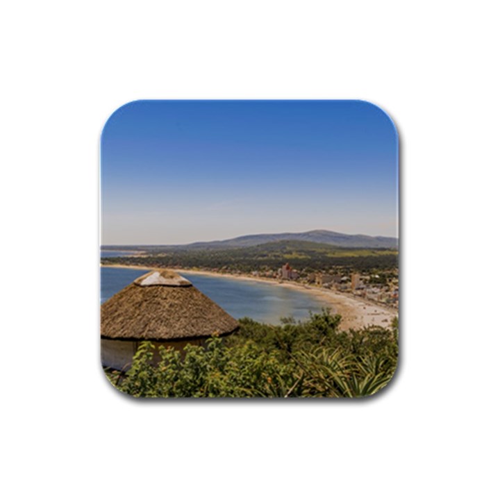 Landscape Aerial View Piriapolis Uruguay Rubber Square Coaster (4 pack) 